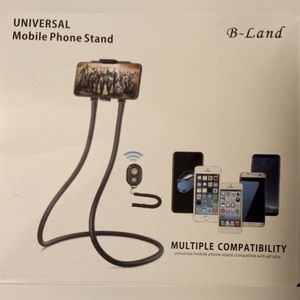 Cell phone stand for watching or creating videos.